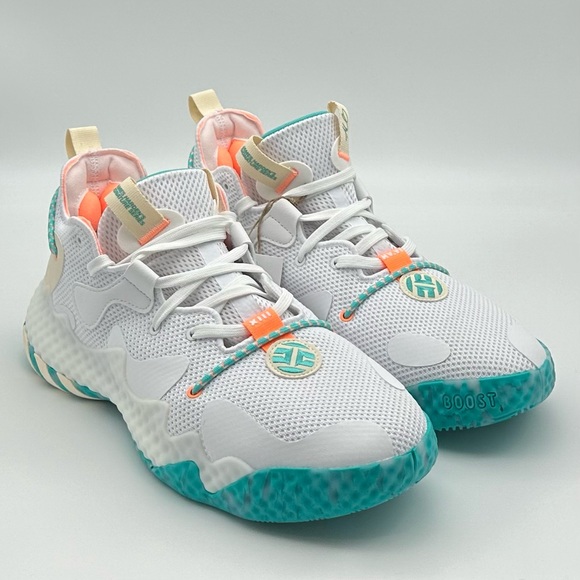 adidas Harden Vol 6 White Blue Orange Men's Basketball Shoes Size 11.5 GW9031 - Picture 4 of 6